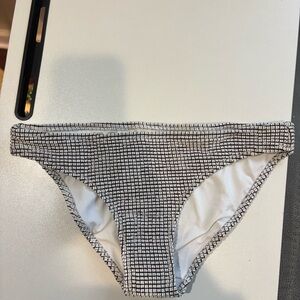 Aerie Bikini Bottoms white, black, and gold